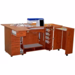 horn 8479 tall combo sewing and quilting cabinet helps organize sewing room