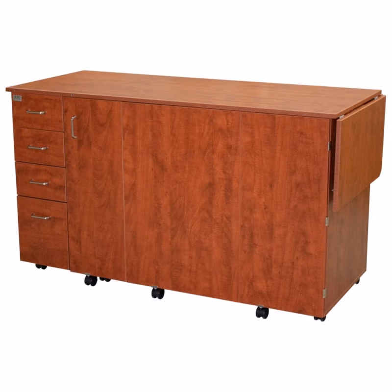 horn 8479 tall combo sewing and quilting cabinet smooth and easy drawers