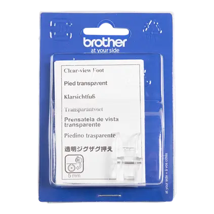 Brother 5mm Clearview Foot for clear stitching on multiple fabric types easily