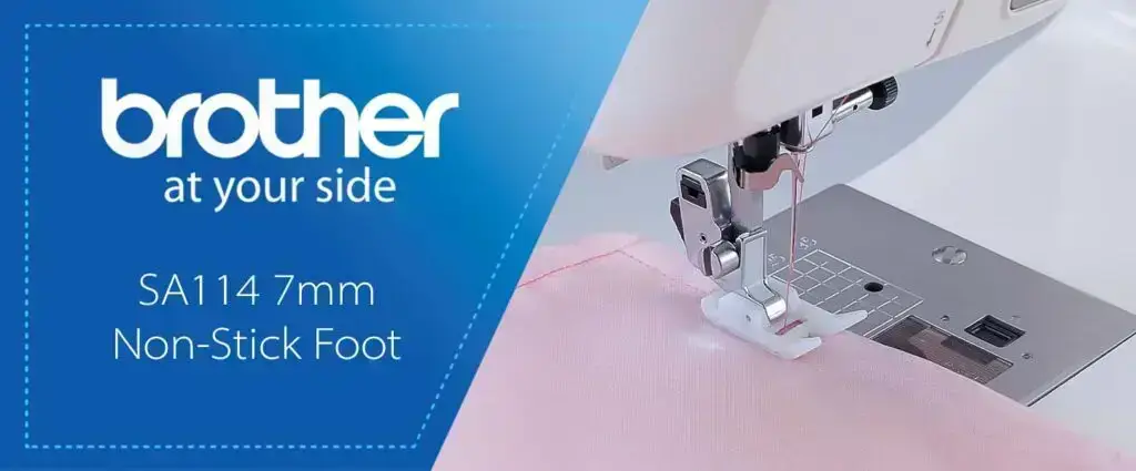 Brother 7mm Non Stick Foot for smooth sewing of nonwoven and leather materials