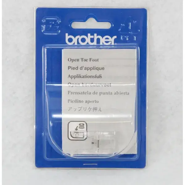 Brother 7mm Open Toe Foot for sewing delicate fabrics with precision control
