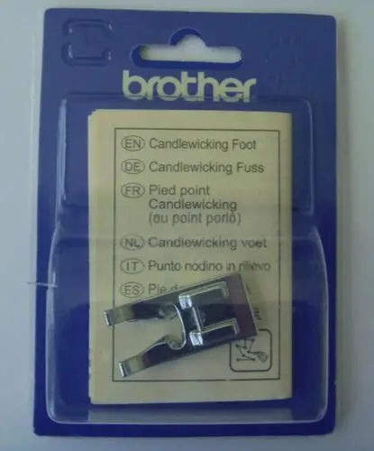 Brother Candlewicking Foot for quick and accurate stitch placement during embroidery