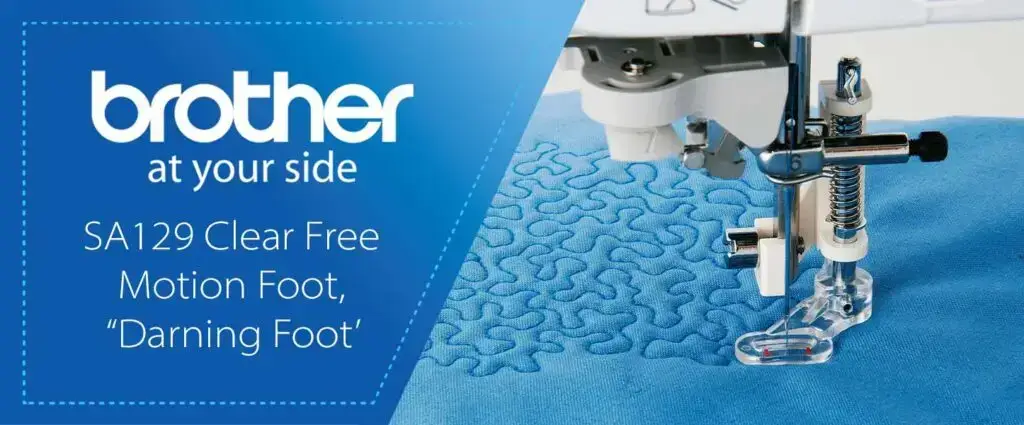 Brother Clear Free Motion Foot for even stitch creation on fabrics
