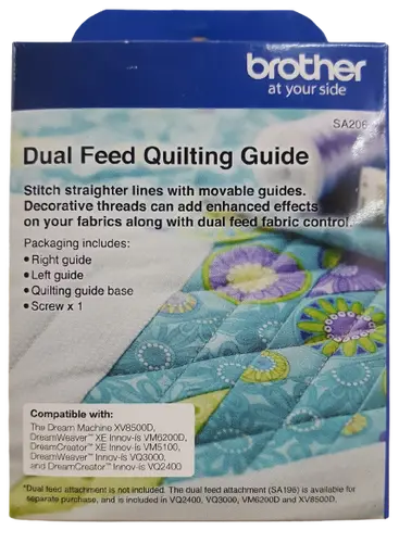 Brother Dual Feed Quilting Guide for creating perfect seams during quilting projects