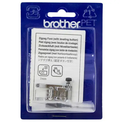 Brother Low Shank Zigzag Foot with Ankle for precise zigzag stitch formation