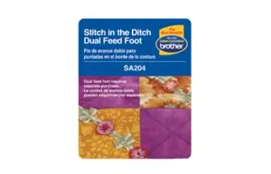 Brother Stitch in the Ditch Dual Feed Foot for smooth fabric feeding during stitching