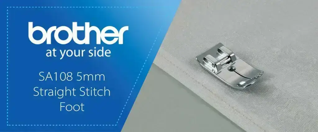 Brother Straight Stitch Foot 5mm for sewing delicate and heavy fabrics with precision