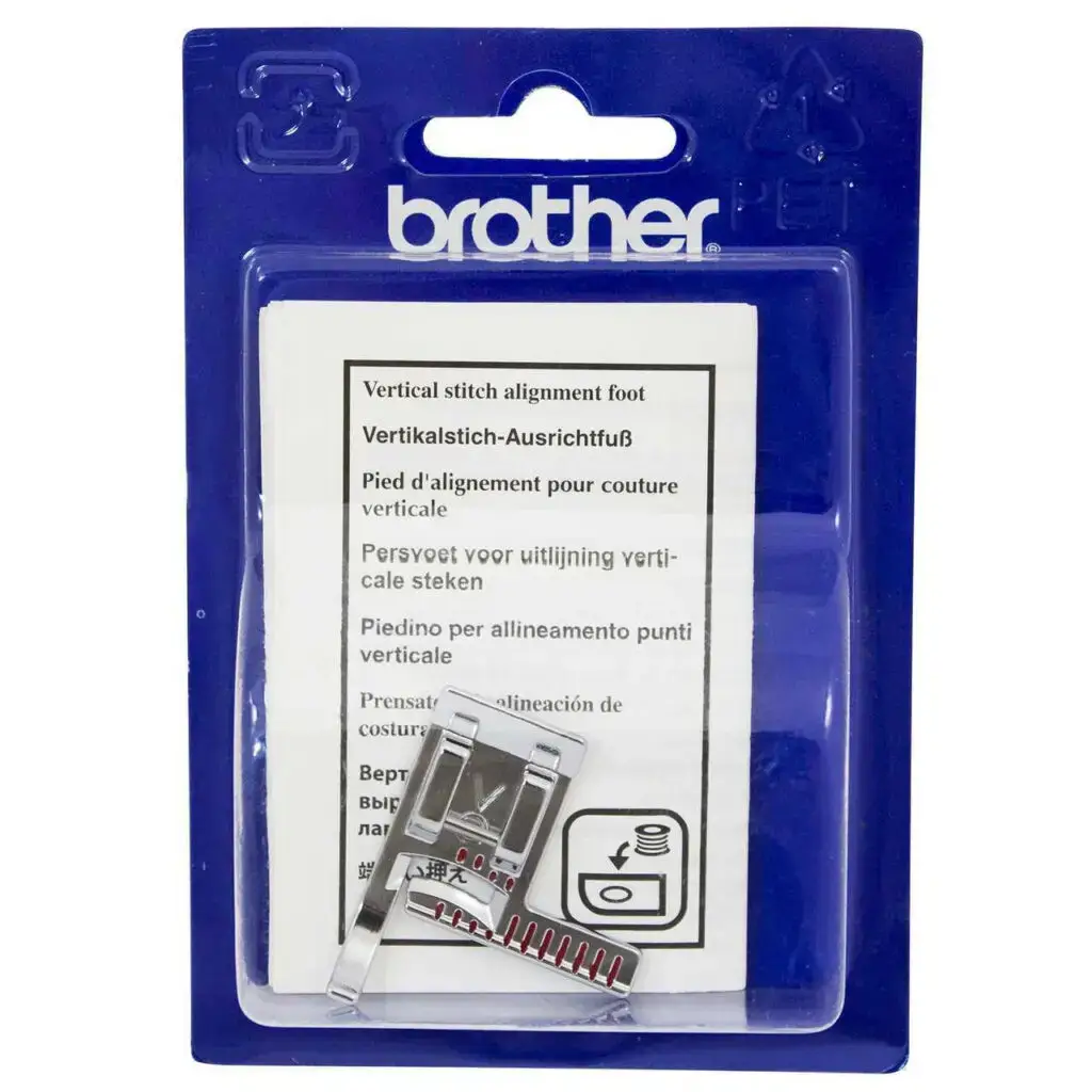 Brother Vertical Stitch Alignment Foot for controlled vertical stitch creation on projects