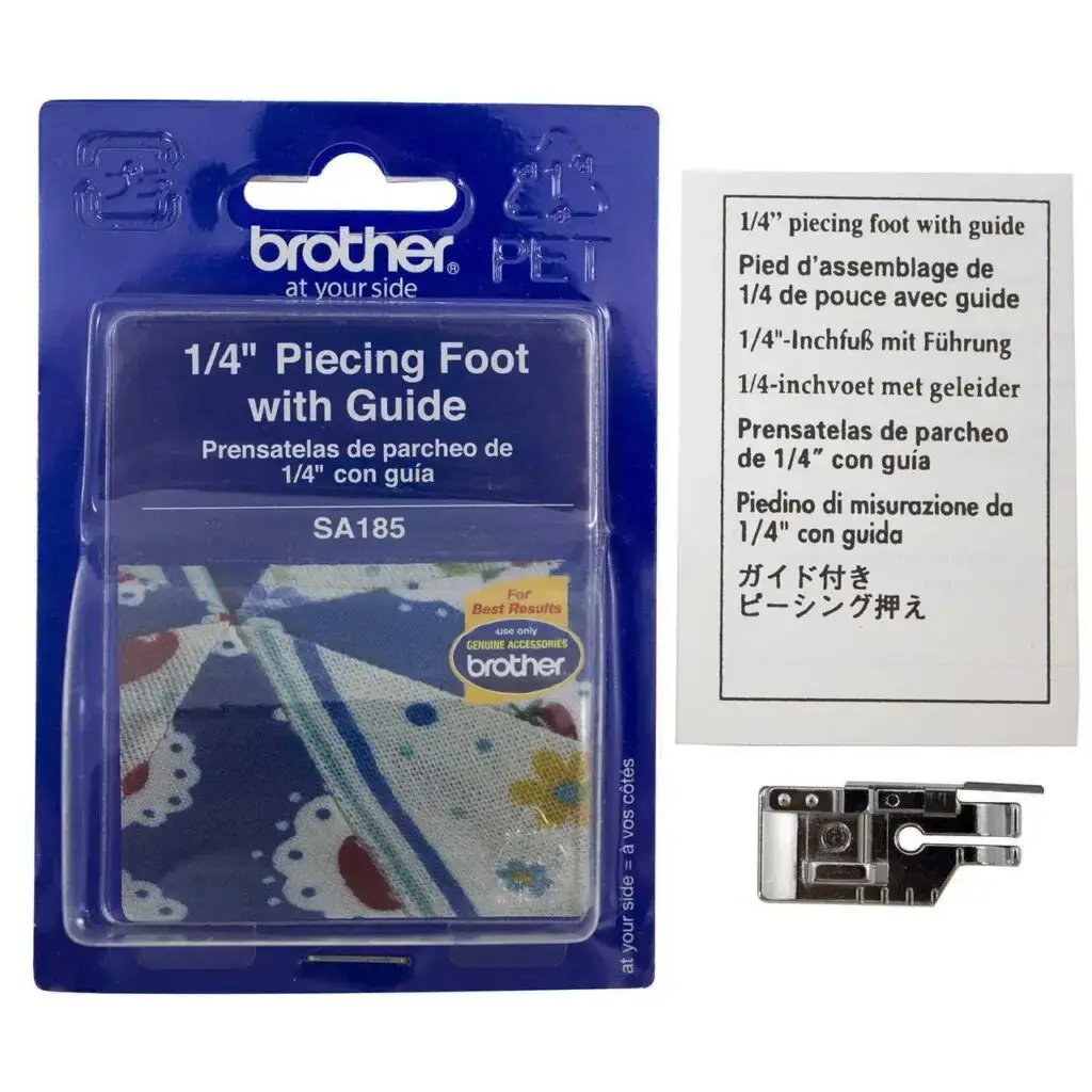 Brother ¼” Piecing Foot with Guide for flawless piecing of quilt seams