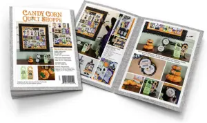 Kimberbell Candy Corn Quilt Shoppe embroidery kit for fun Halloween designs