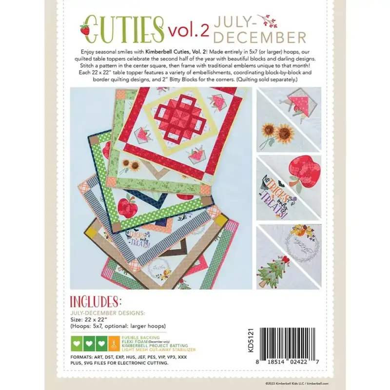 Kimberbell Cuties Vol 2 July December sewing pattern embroidery book designs