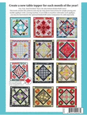 Kimberbell Cuties seasonal table toppers pattern machine sewing designs