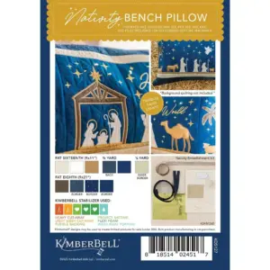 Kimberbell Nativity Bench Pillow project sewing kit machine embroidery design