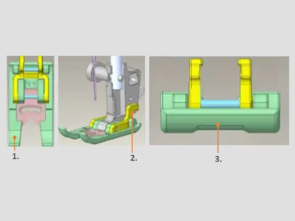 Brother Advanced N+ Monogramming Foot for smooth and easy monogramming of fabrics