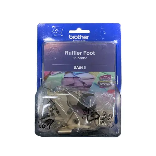 Brother Ruffler Foot for creating beautiful fabric pleats and ruffles with precision