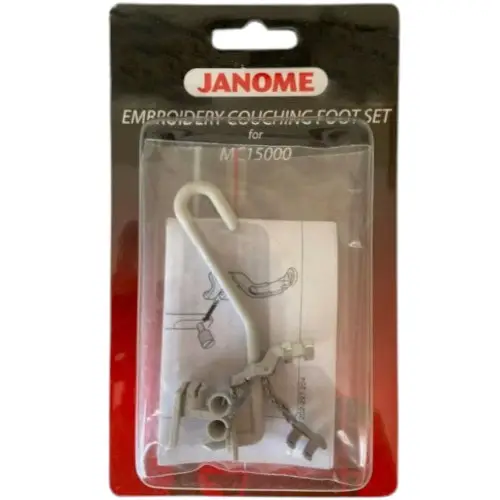 Janome Embroidery Couching Foot for adding intricate embroidery designs with thread embellishments