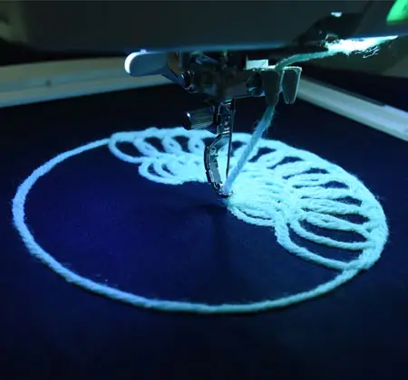 Janome Embroidery Couching Foot for smooth and even thread feeding during embroidery projects