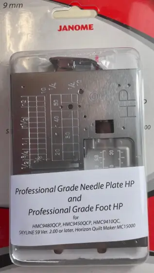 Janome HP Professional Grade Needle Plate and Foot for precise fabric handling during sewing