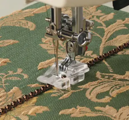 Janome Narrow Beading Foot 9mm for quick and easy bead stitching on projects