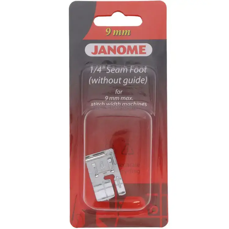 Janome ¼” Foot without Guide 9mm BP for smooth and effortless stitching