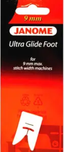Janome Superior Ultra Glide Foot 9mm for achieving flawless stitch quality on tricky fabrics