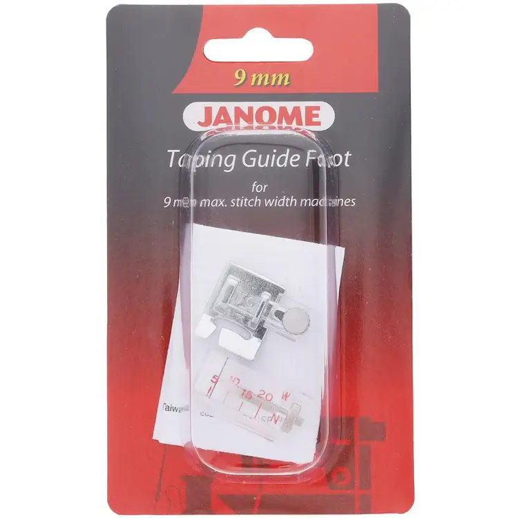 Janome Taping Guide Foot 9mm for improving stitch quality while applying tape to seams