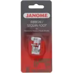 create eye catching trim with janome ribbon and sequin foot