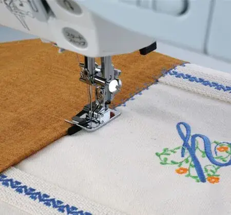 stitch in ditch without slipping using janome quilting foot attachment