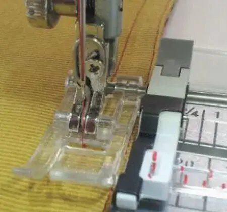 foot makes it easy to match seam allowances on projects