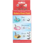 foot uses rotary action for smooth consistent fabric feeding while sewing