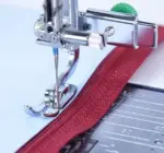 janome foot allows adjustable needle position for zipper stitch accuracy