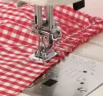 janome gathering foot helps sew ruffles on dresses curtains and crafts