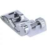 foot keeps sequins from shifting while sewing in straight line