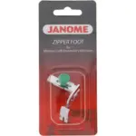 zipper foot essential for dressmaking using janome screw on model