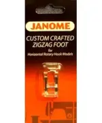 janome foot helps create even dense satin stitches with ease
