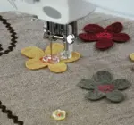 foot moves with fabric for artistic free motion sewing projects