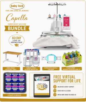 Baby Lock Capella embroidery machine bonus bundle