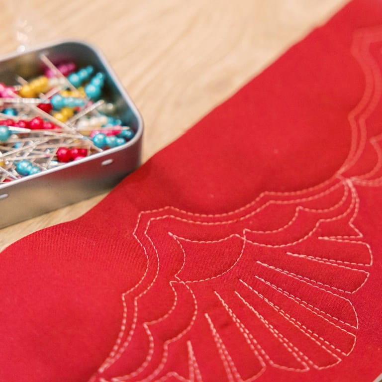 bernina 700 includes slide on extension table for larger project support