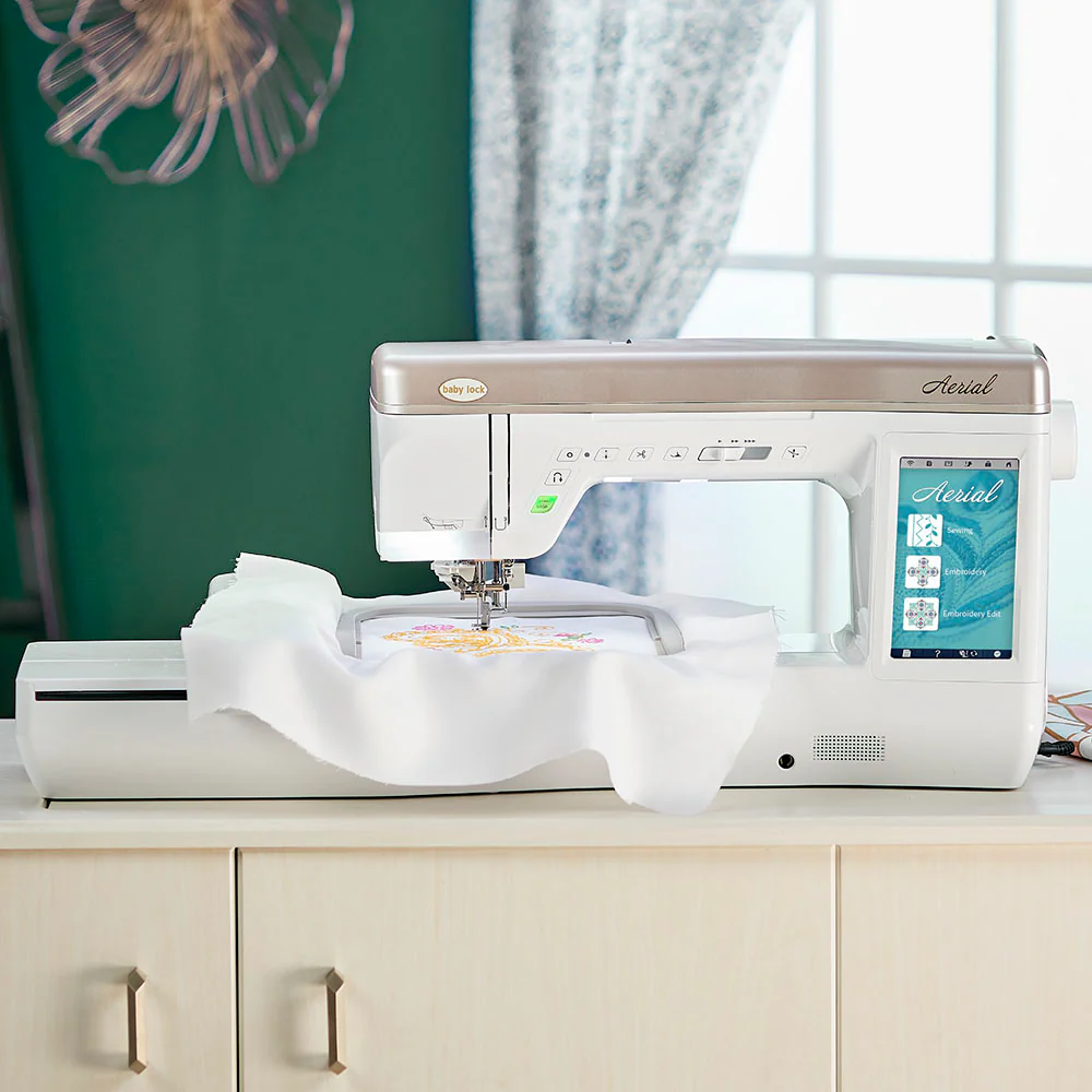 baby lock aerial sewing and embroidery machine comes with embroidery positioning marker