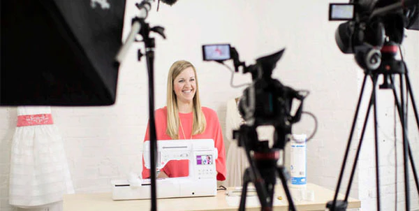 baby lock aerial sewing and embroidery machine keeps fabric smooth while stitching