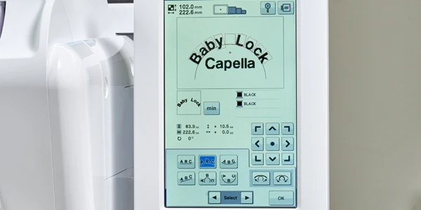 baby lock capella single needle embroidery machine delivers consistent stitch results every time