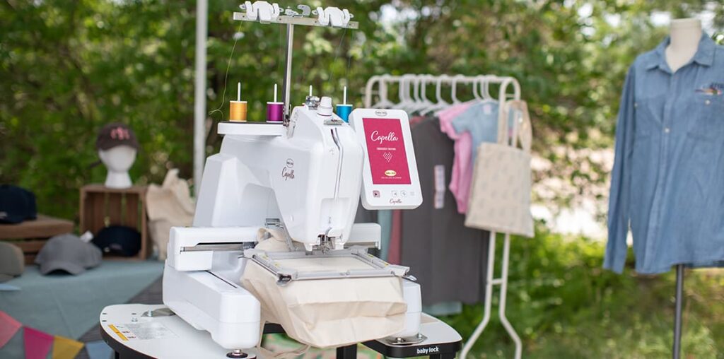 baby lock capella single needle embroidery machine comes with handy reference guides