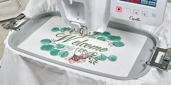 baby lock capella single needle embroidery machine runs quietly and efficiently daily