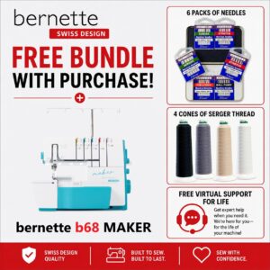 bernette 68 MAKER serger machine bonus bundle