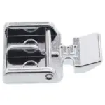 foot allows needle adjustment for right or left side sewing