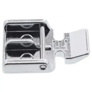 foot allows needle adjustment for right or left side sewing