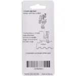 foot maintains perfect quarter inch distance from ruler edge every time