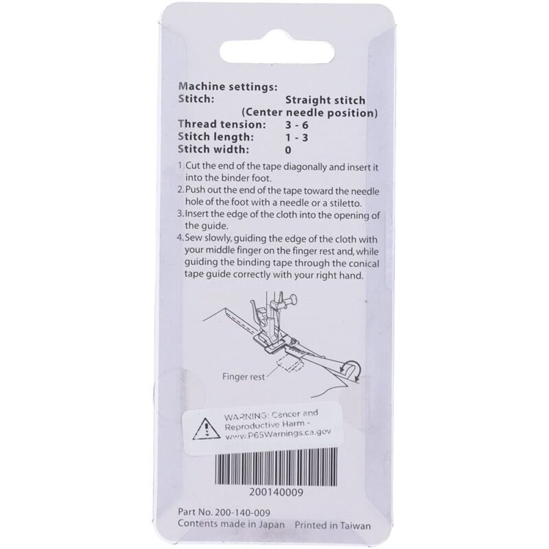 janome binder foot front loading helps guide bias tape evenly janome binder foot front loading supports clean seams on apparel projects