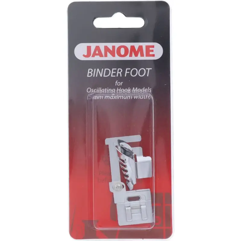janome binder foot front loading used for quilts clothing and bags