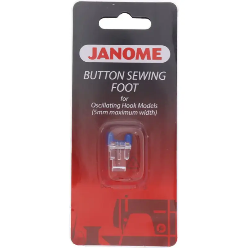 janome button sewing foot front loading saves time when sewing on buttons